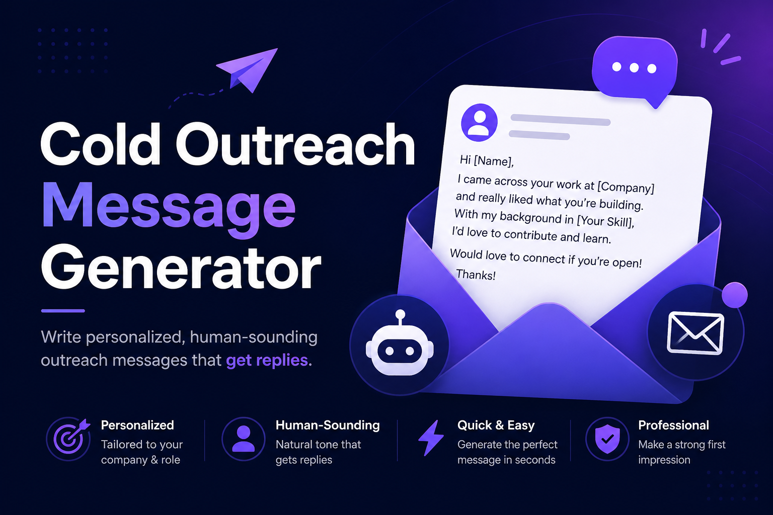 Cold Outreach Message Generator - I built this agent over a short, focused iteration cycle.

I started by identifying a common problem: most cold outreach messages generated by AI feel overly formal, generic, or unnatural. My goal was
