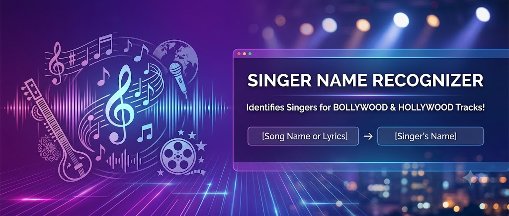 Singer name recognizer. - Just enter the song name and get the singer name.