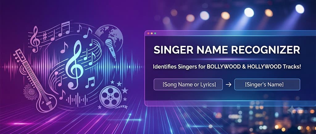 Singer name recognizer. - Just enter the song name and get the singer name.